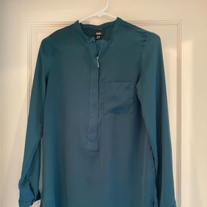 Mossimo green tunic blouse XS